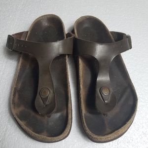 Birkenstock Gizeh Tobacco Brown Leather 36